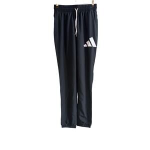 Adidas Men's Aeroready Basketball Pants Snap Black White Size Small S New